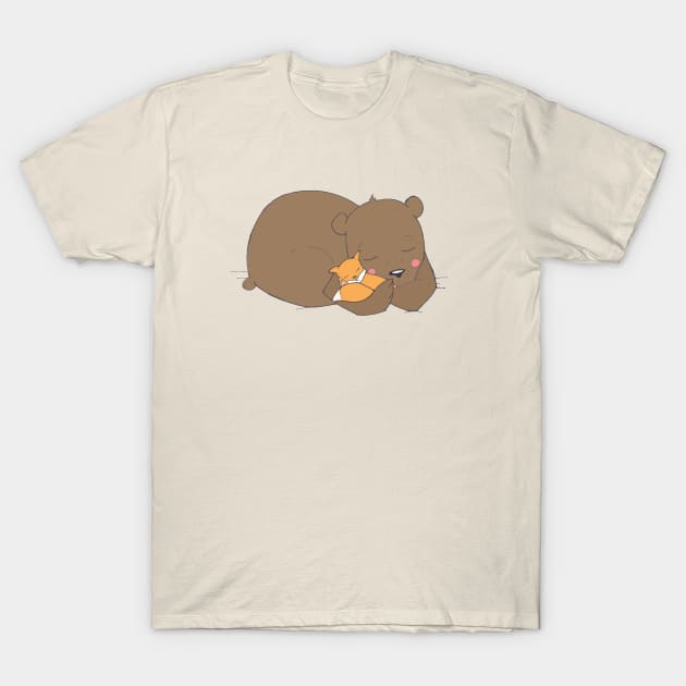 Bear & fox T-Shirt by marissafv